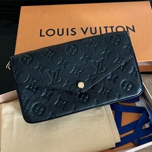 Black Authentic Louis Vuitton Bag Clutch/ Cross Body